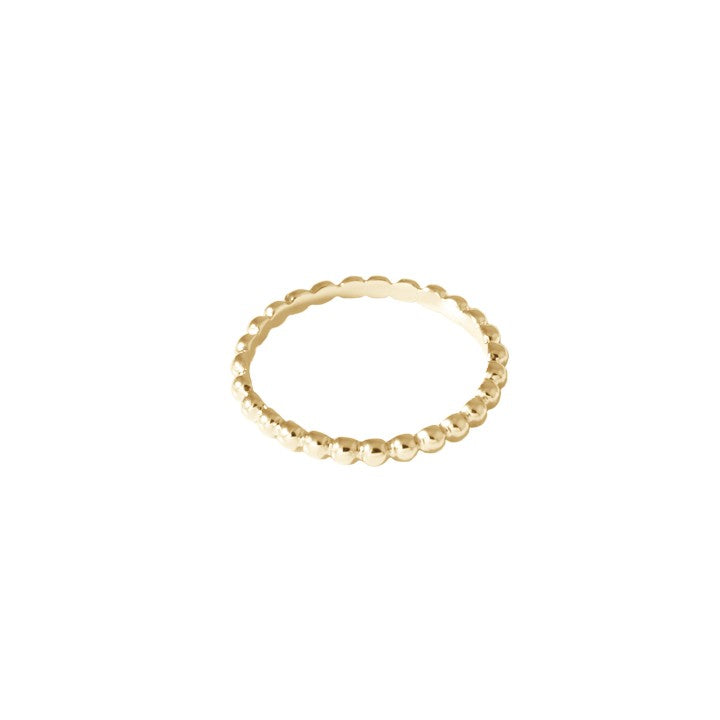 Bague petites perles/boules en Plaqué or - Alliance Anneau boules Or bague superposable
