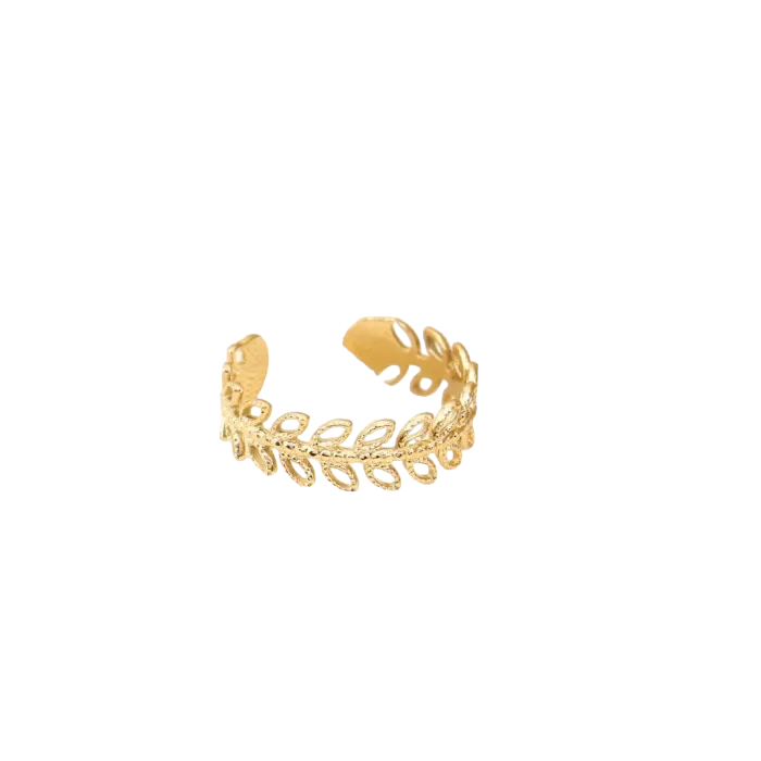 Bague Épi de Blé en acier inoxydable