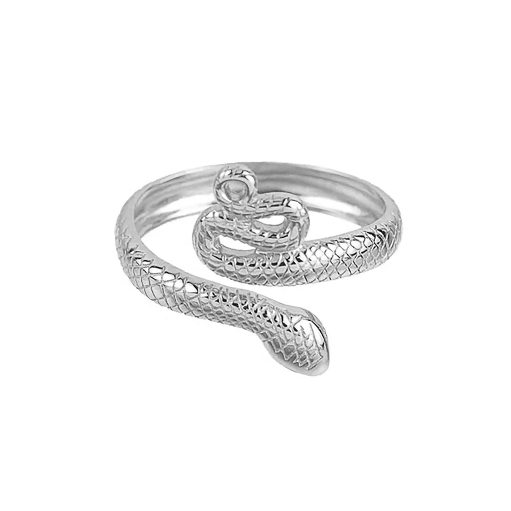 Bague serpent double tours en Argent 925