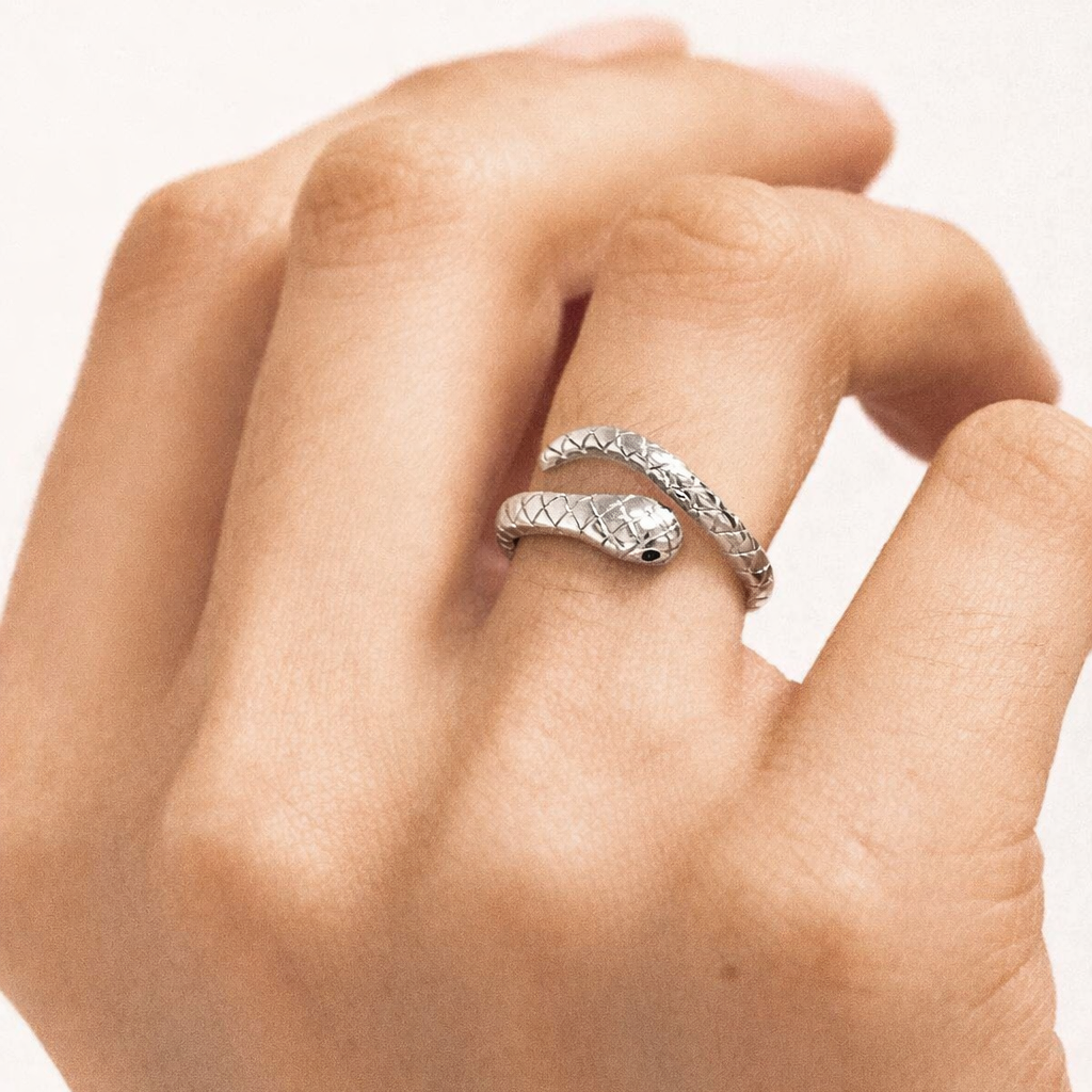 Bague serpent en Argent 925 - Alliance serpent