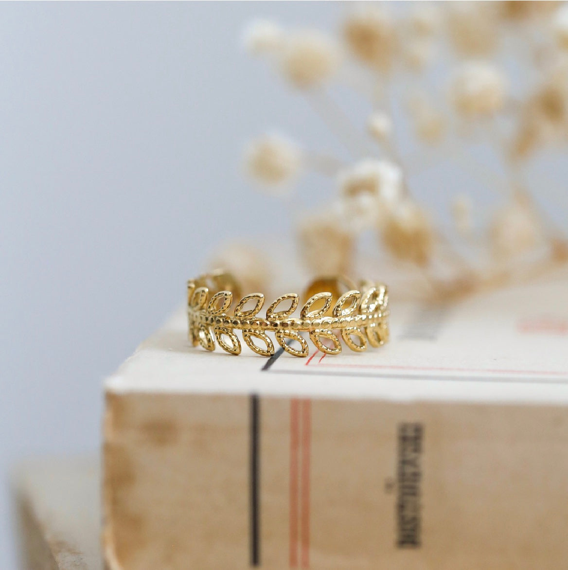 Bague Épi de Blé en acier inoxydable