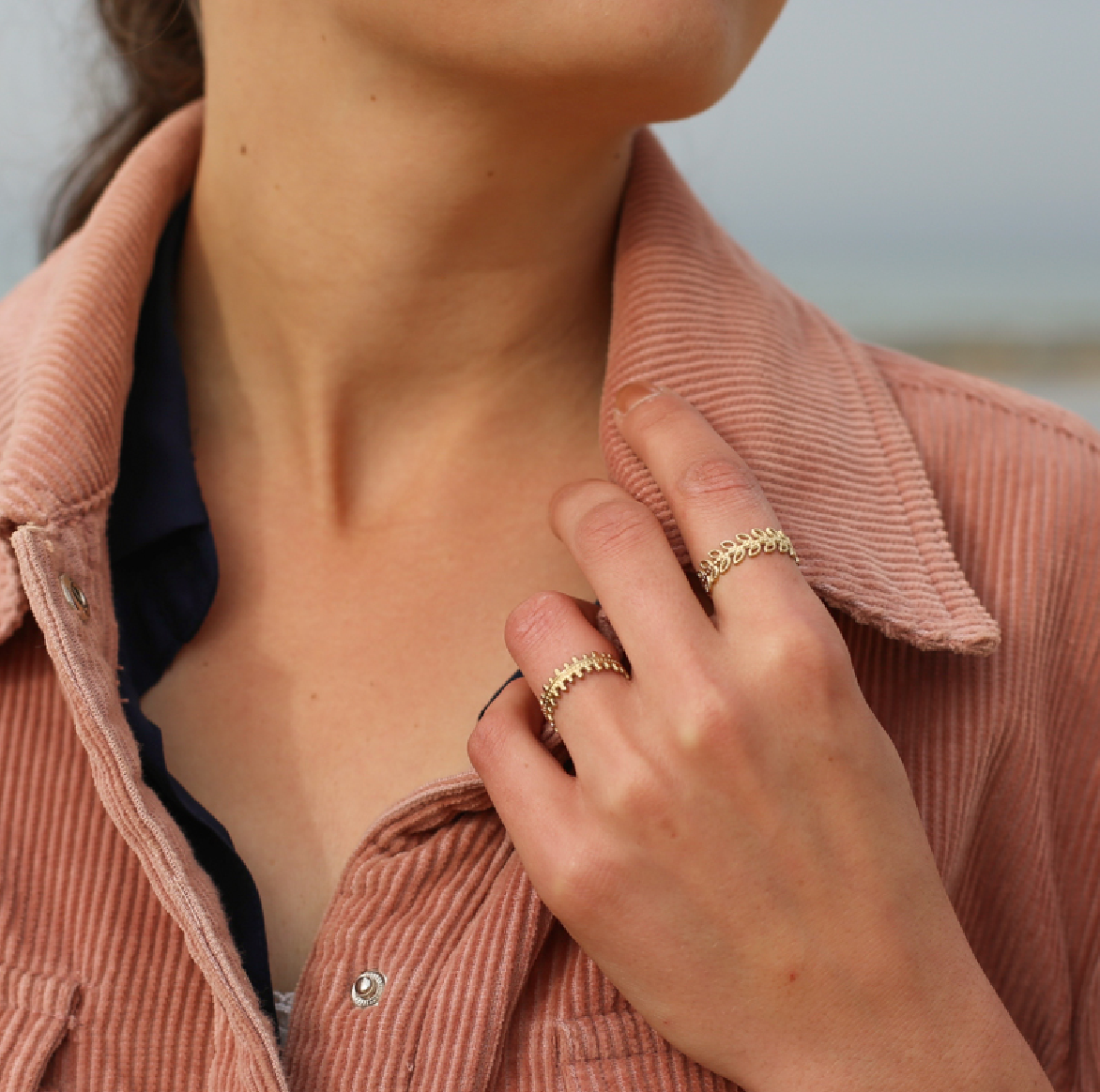 Bague Épi de Blé en acier inoxydable