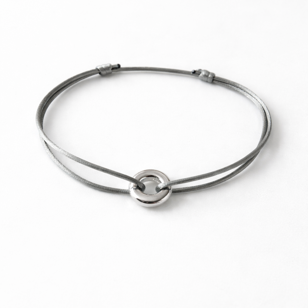 Bracelet petite cercle donut sur cordon