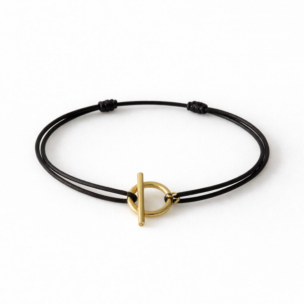 Bracelet fermoir T toggle - bracelet fermoir cercle et barre pour Elle&Lui
