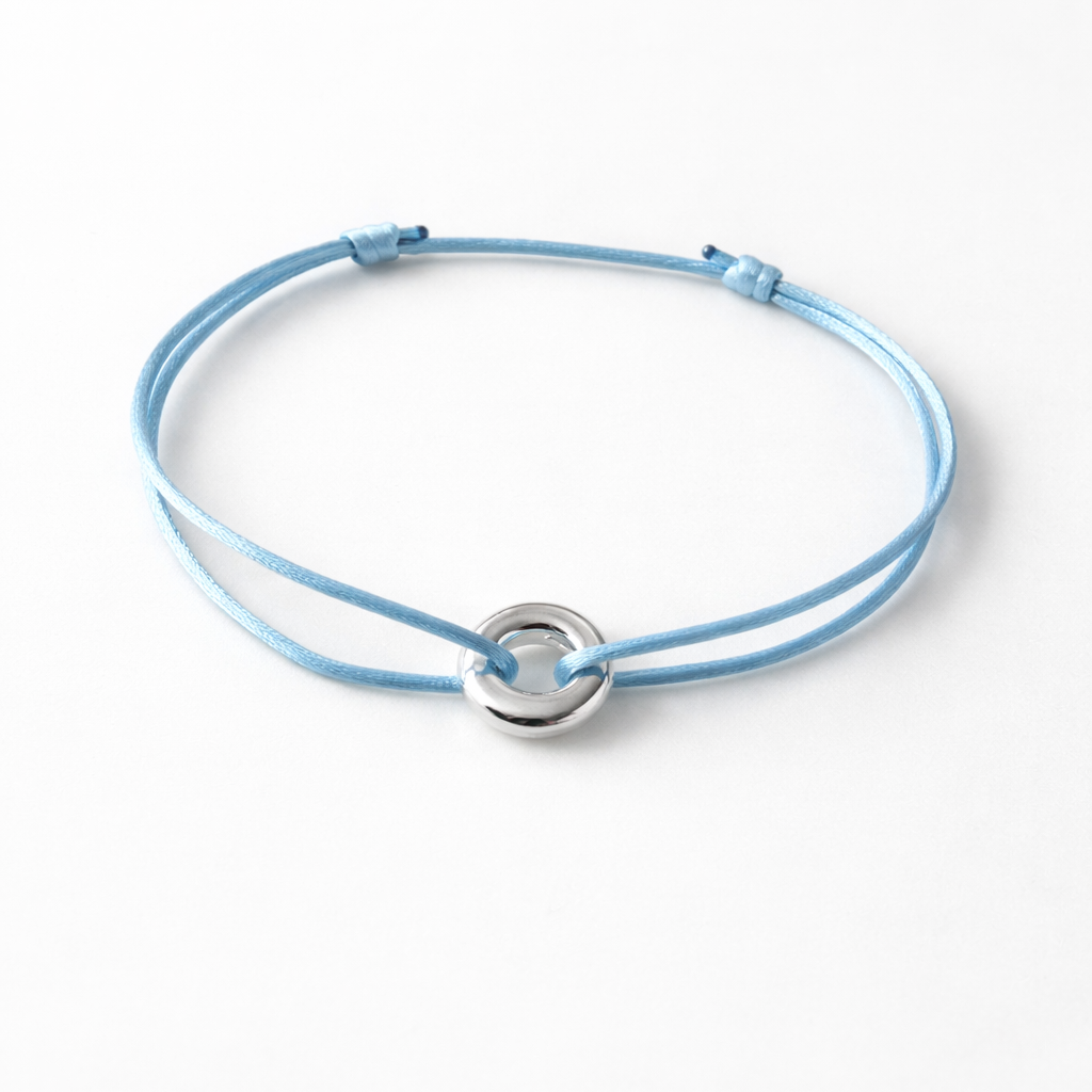 Bracelet petite cercle donut sur cordon