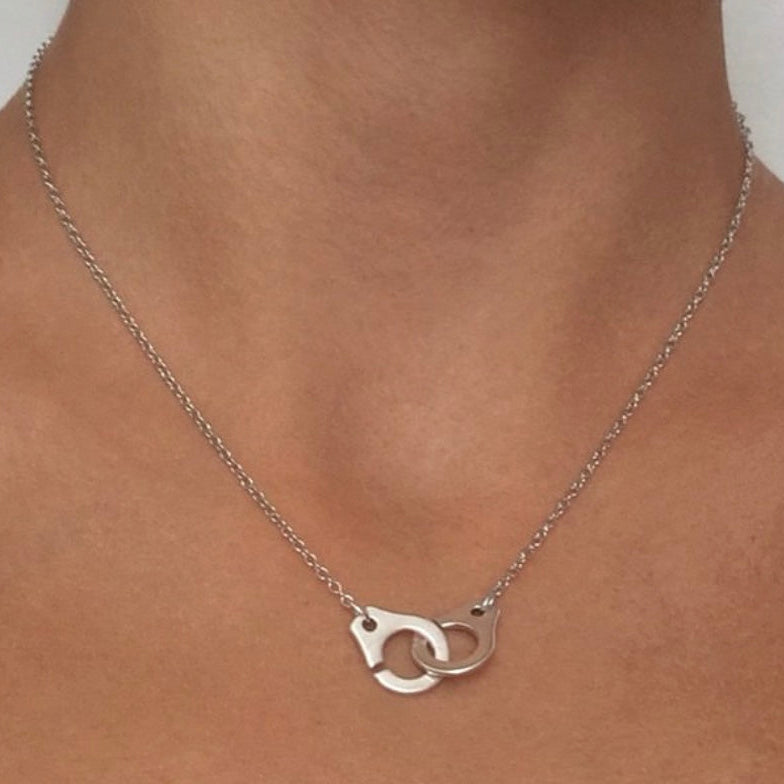 Collier menottes chaine en Argent 925