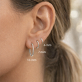 Boucles d'oreilles créoles torsadées en Argent 925