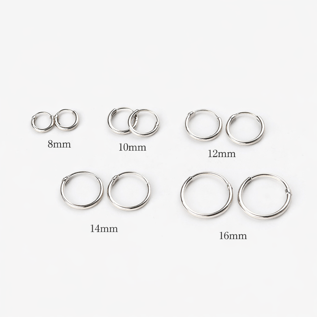 Boucles d’oreilles mini créoles en Argent 925