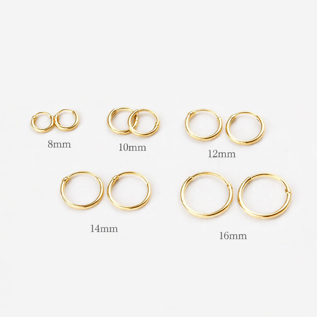 Boucles d’oreilles mini créoles en plaqué Or