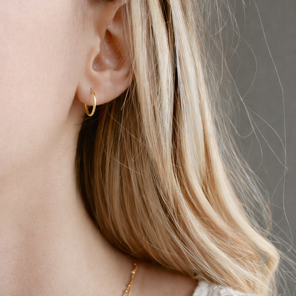 Boucles d’oreilles mini créoles en plaqué Or