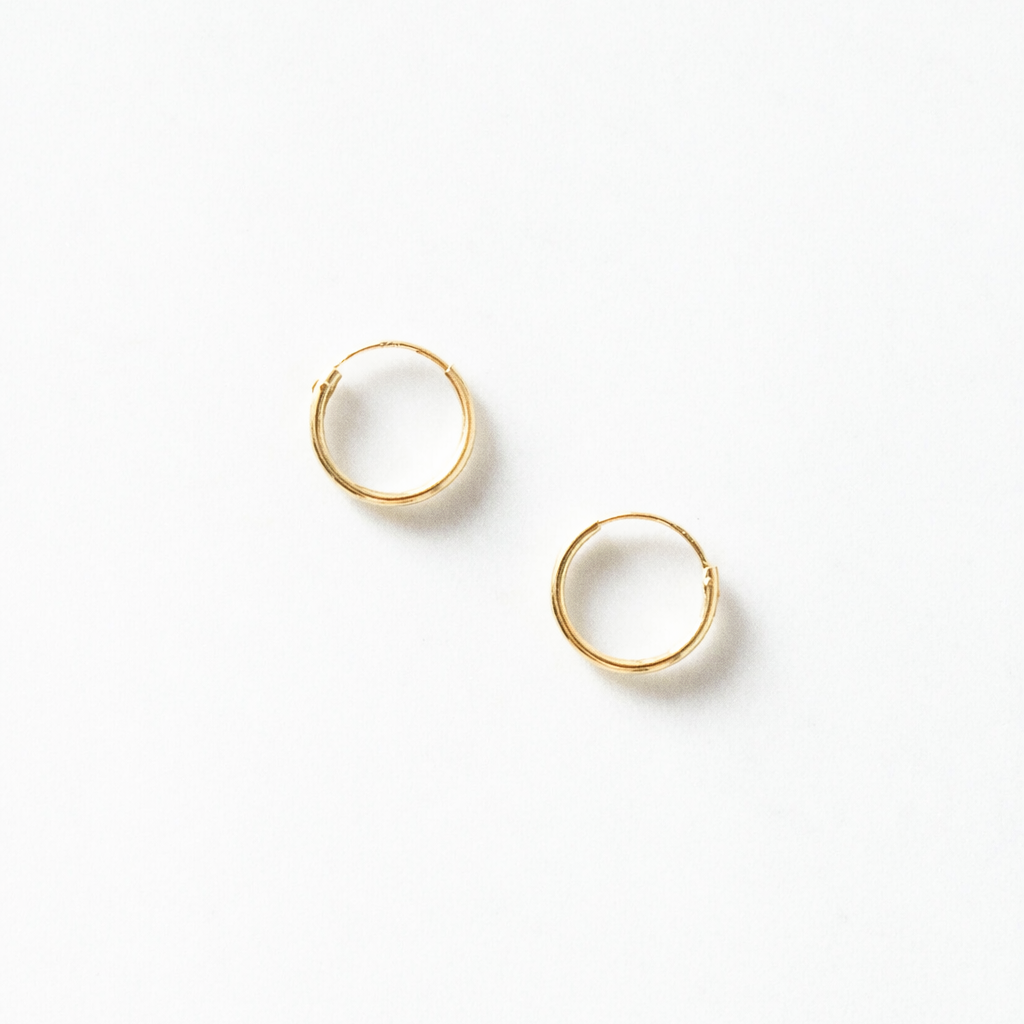 Boucles d’oreilles mini créoles en plaqué Or