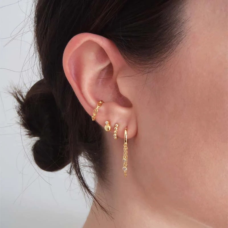 Boucles d’oreilles anneaux mini créoles petites boules plaqué Or diamètre 6,7,8 ou 9 mm idée cadeau fille femme