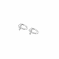 Créoles croix argent 925 serties de zircons – Mini boucles d’oreilles élégantes