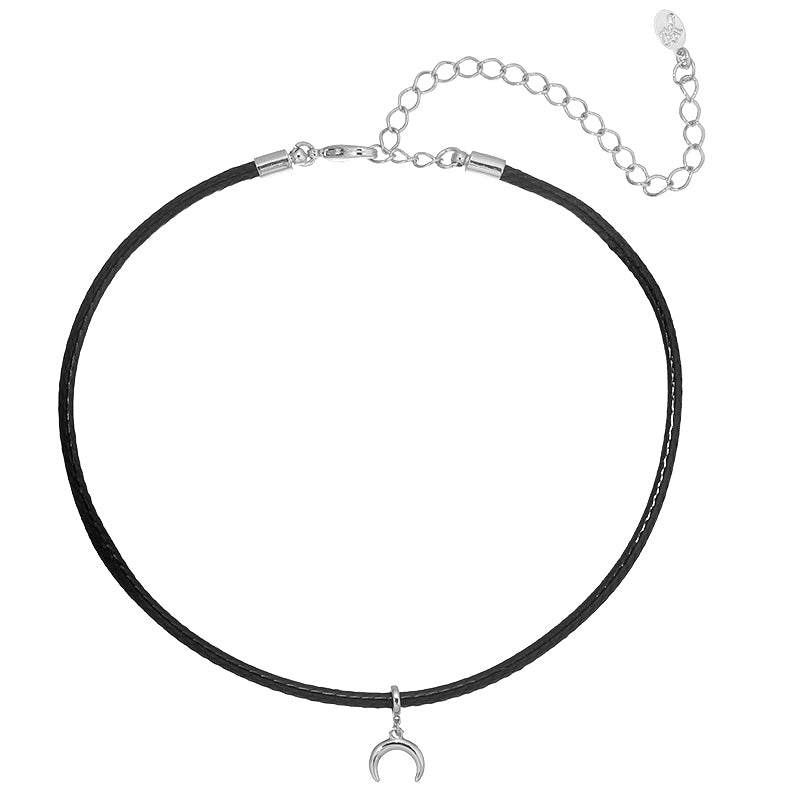 Collier ras-de-cou pendentif corne - Buffalo Charm - Taille réglable.