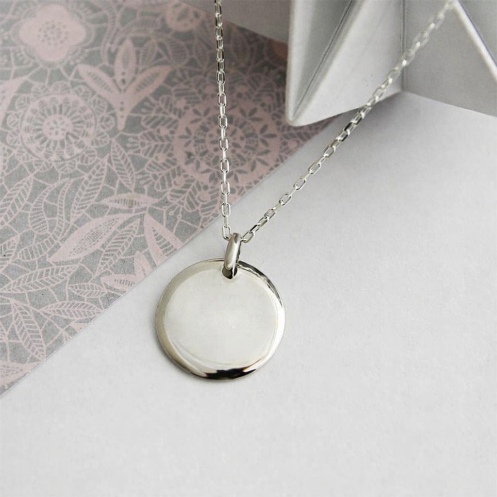 Sautoir avec pendentif médaille en Argent 925, sautoir médaillon