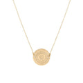 Collier médaille éthnique - Collier chaine médaille Maya en plaqué Or